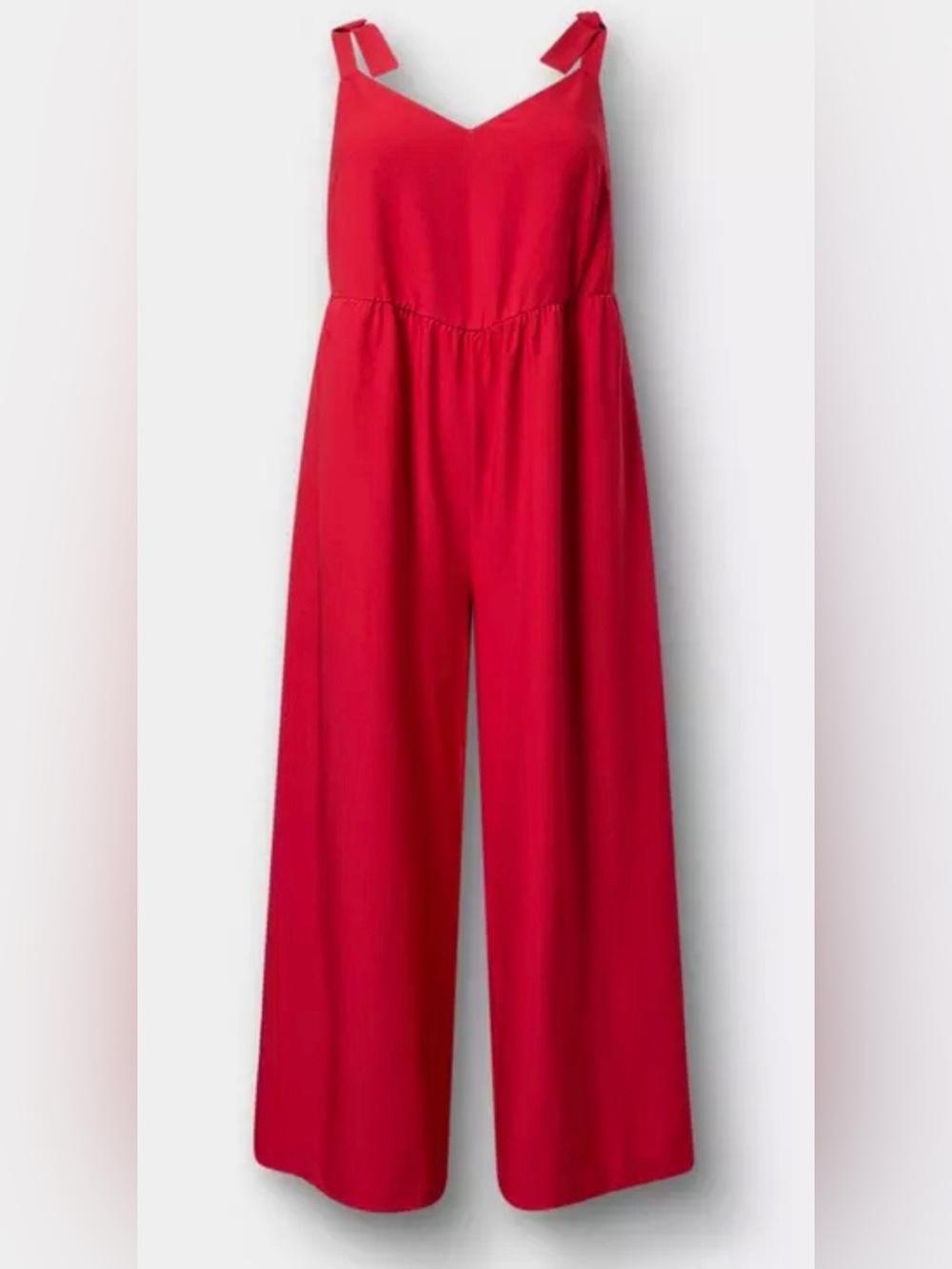 Torrid Wide Leg Jumper Overalls in Sexy Red Size 2X Short Cropped‎ Plus Size